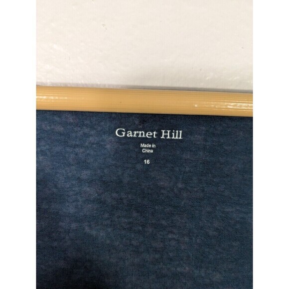 Garnet Hill Size 16 Garden party Dress Knit Pink Purple Cap Sleeve Chic N56 - Picture 3 of 8